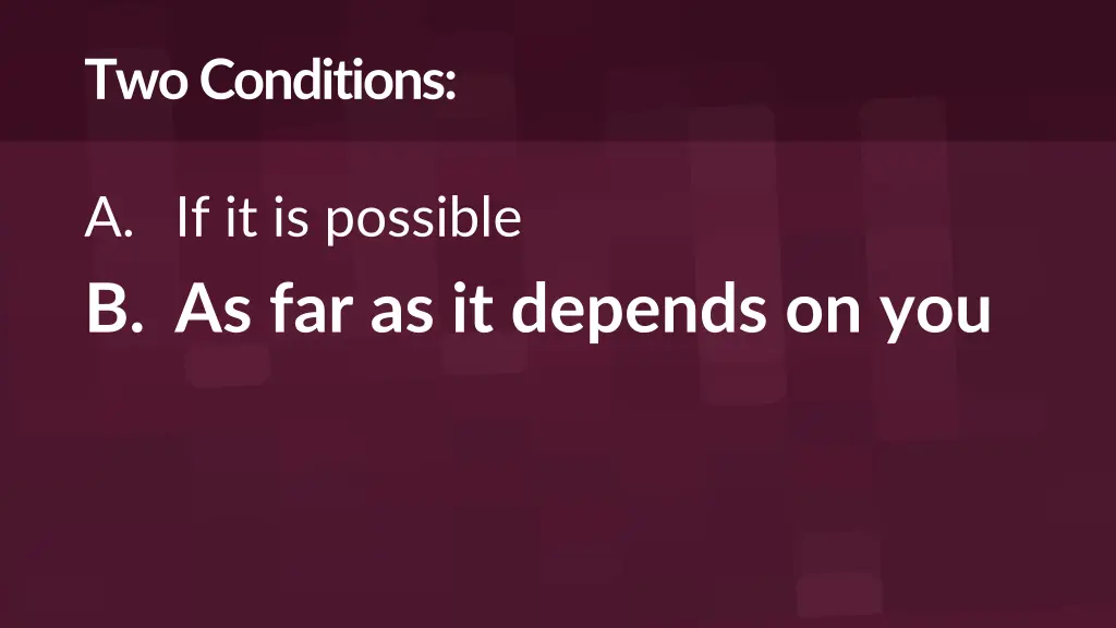 two conditions 1