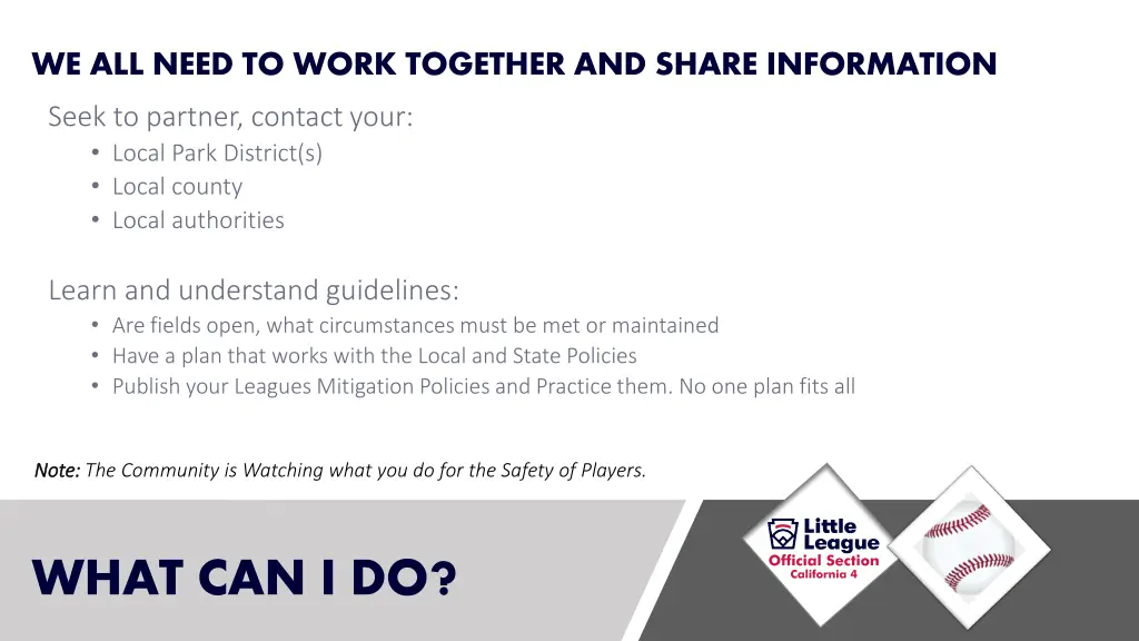 we all need to work together and share information
