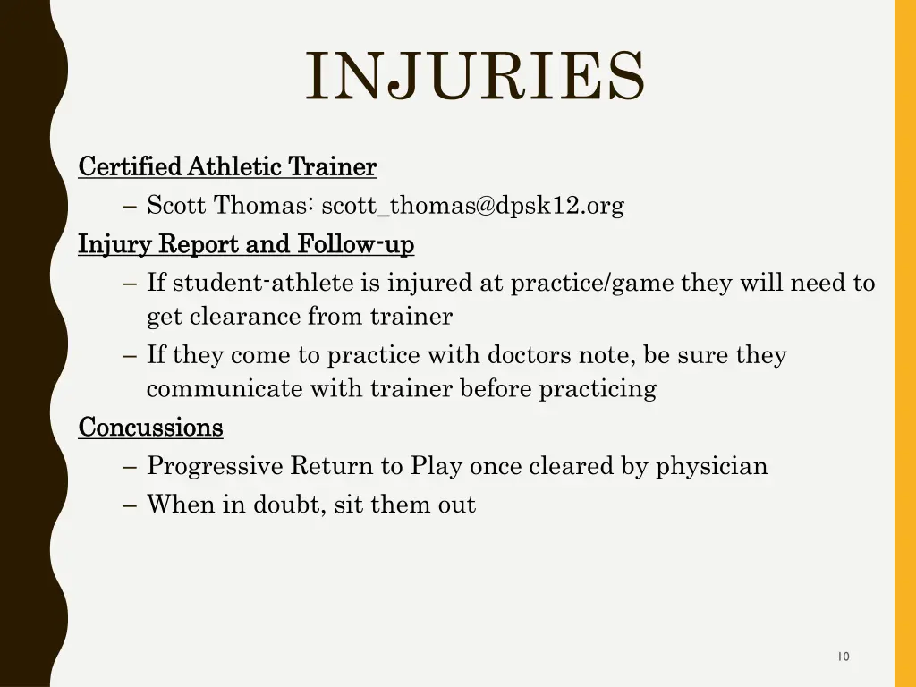 injuries