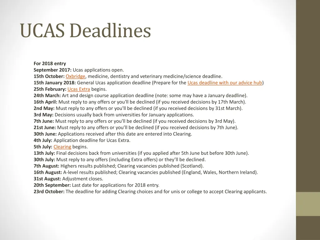 ucas deadlines