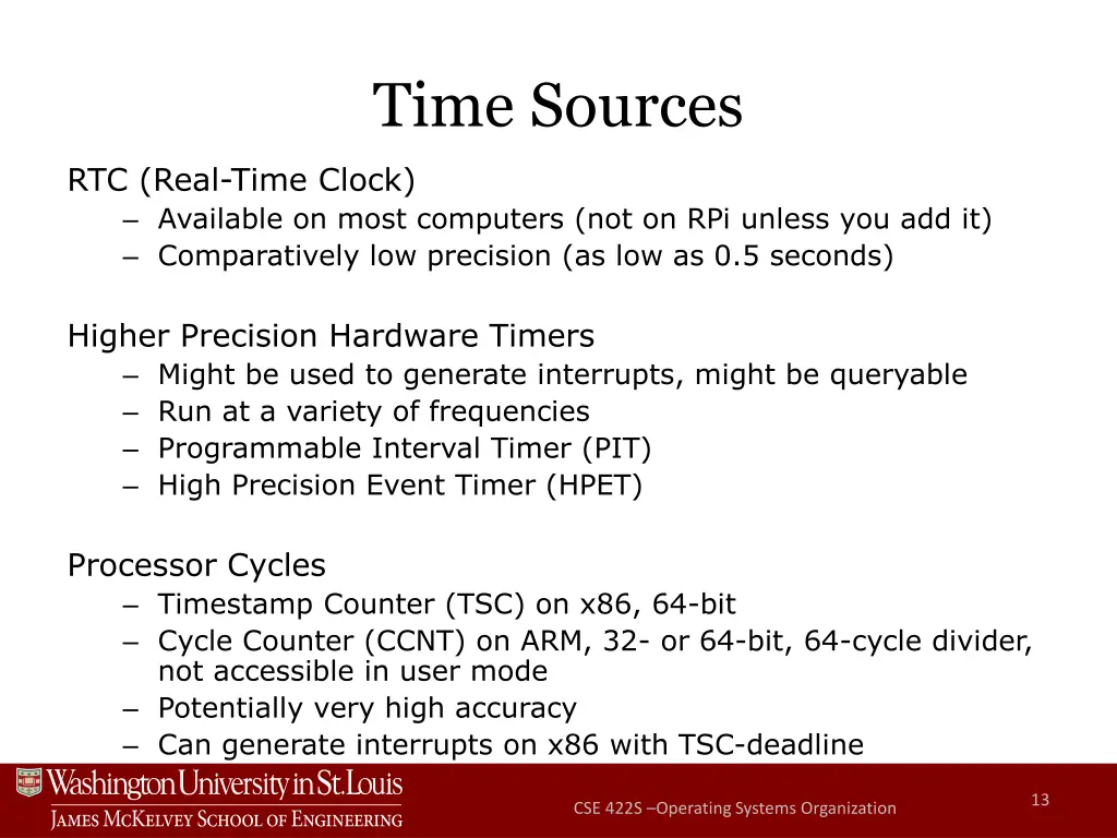 time sources