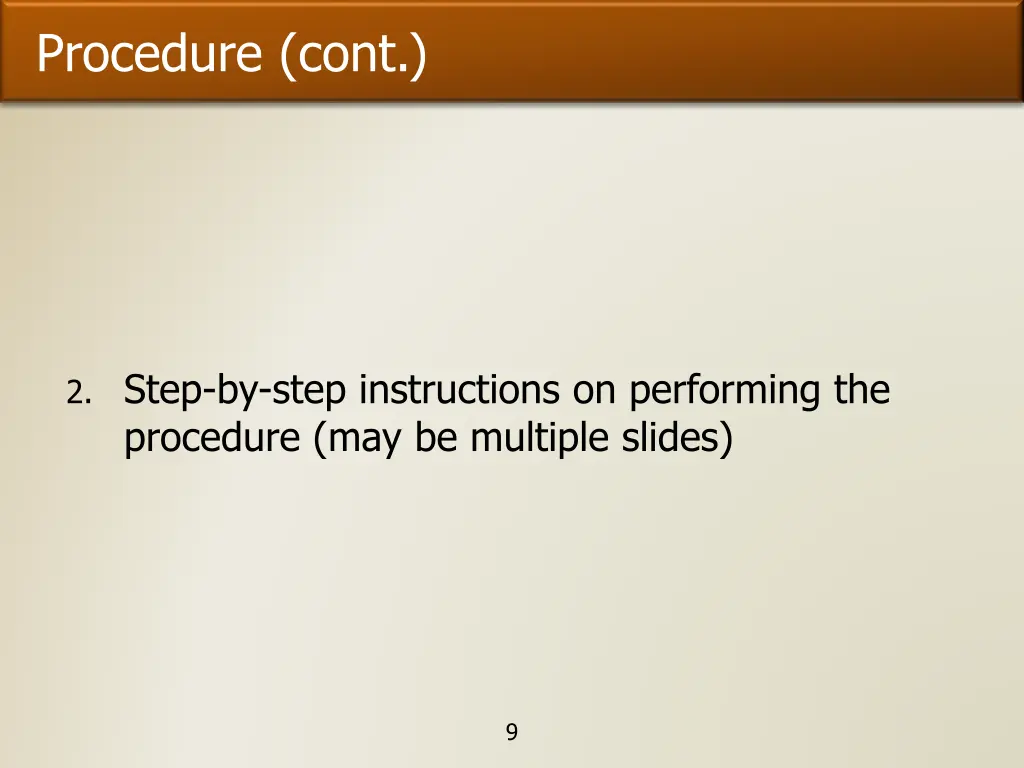 procedure cont