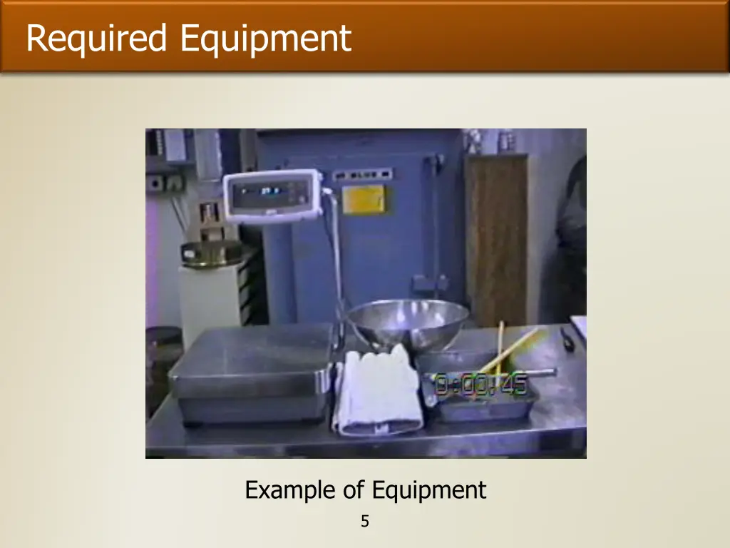 required equipment