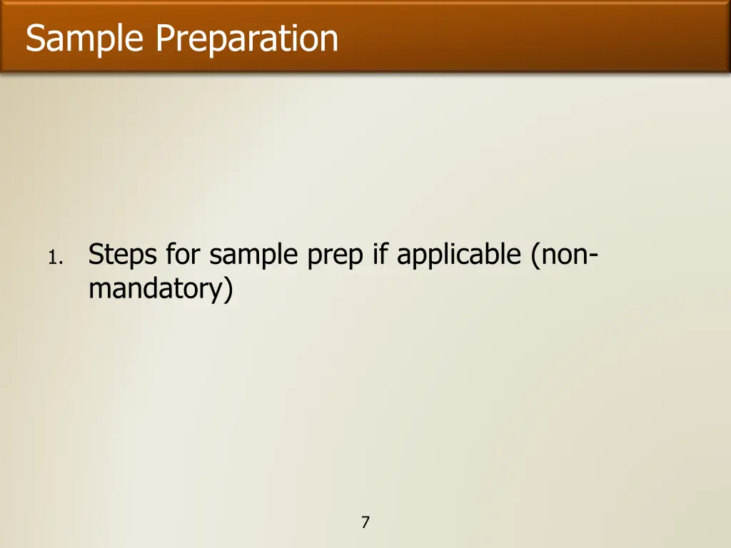 sample preparation