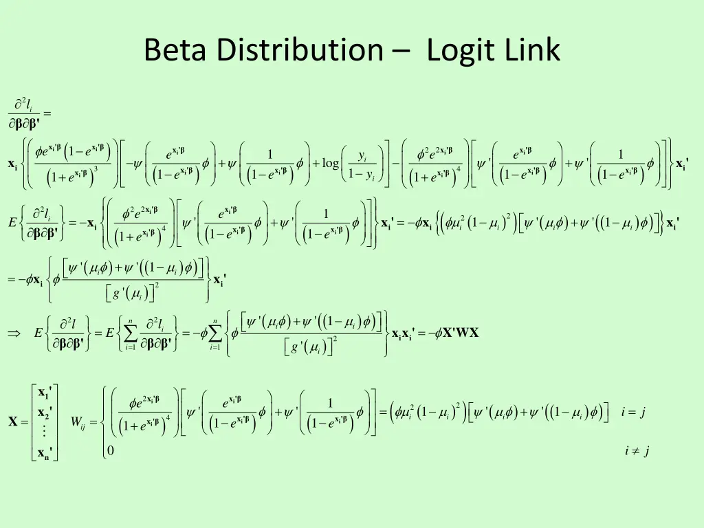 beta distribution logit link 2