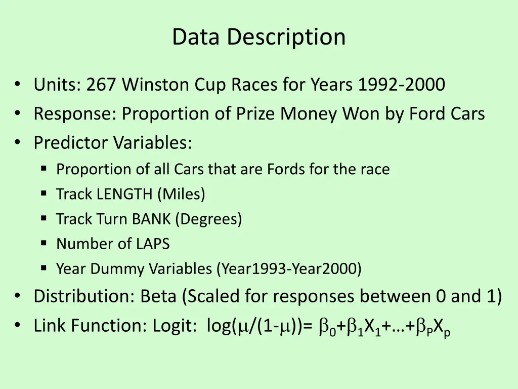 data description