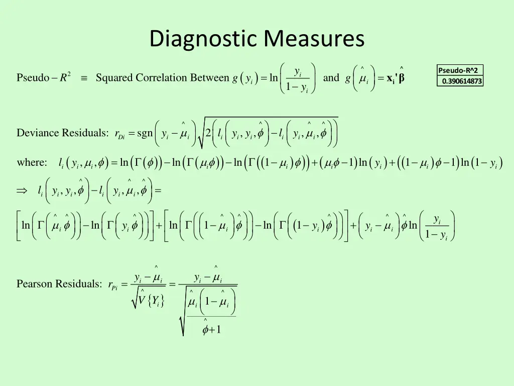 diagnostic measures