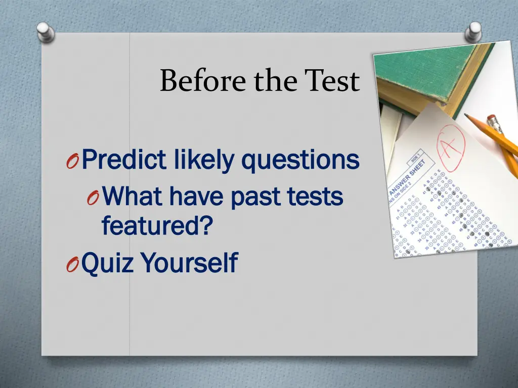before the test 2