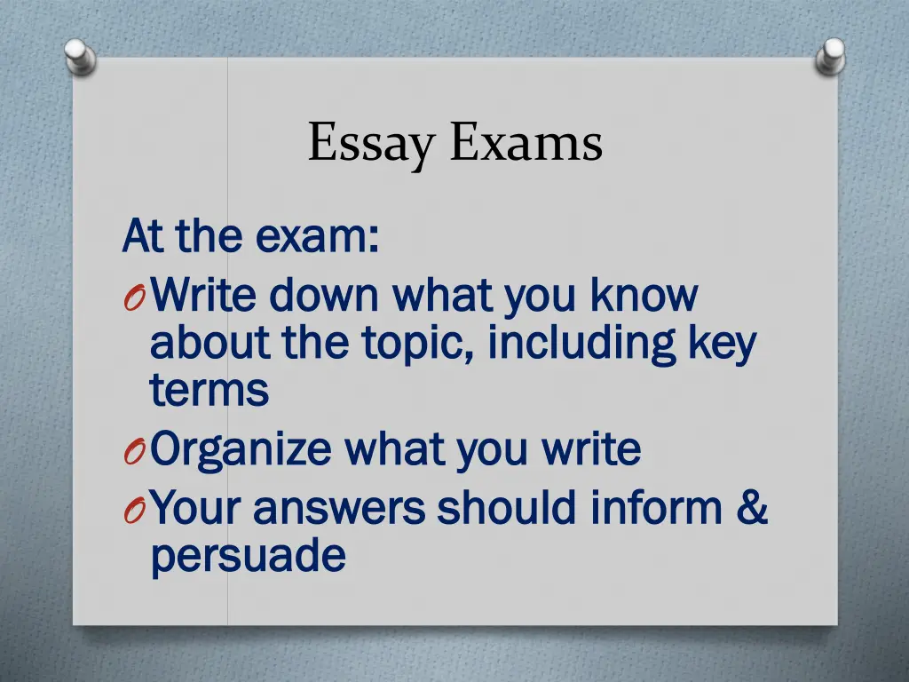 essay exams 1