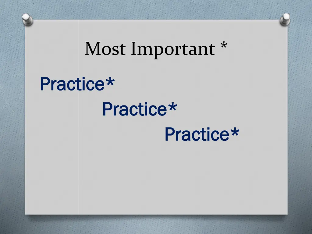 most important