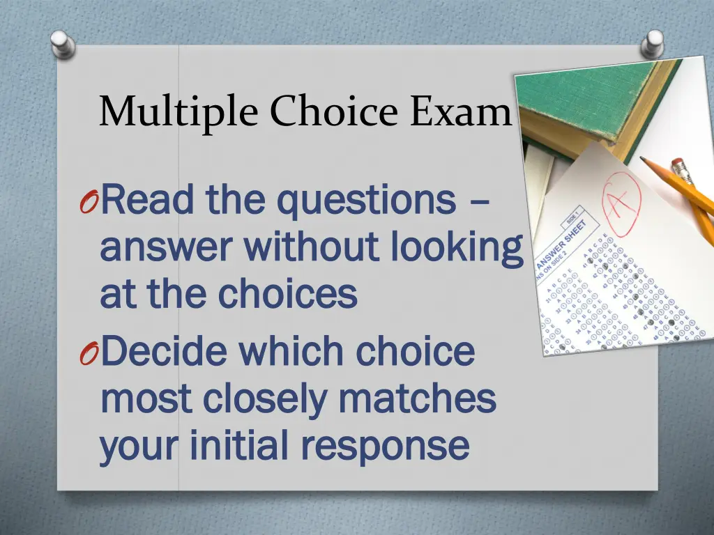 multiple choice exam s 1