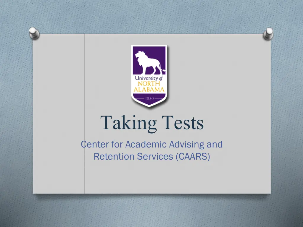 taking tests center for academic advising