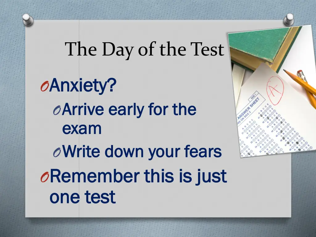 the day of the test 1