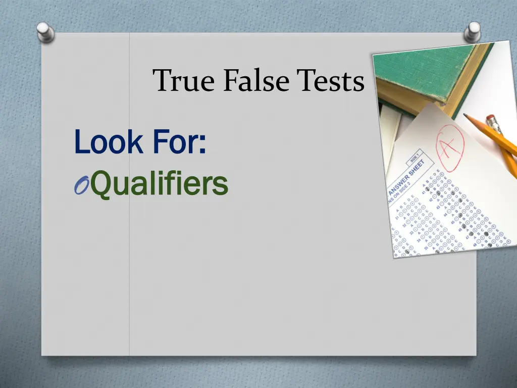 true false tests 2