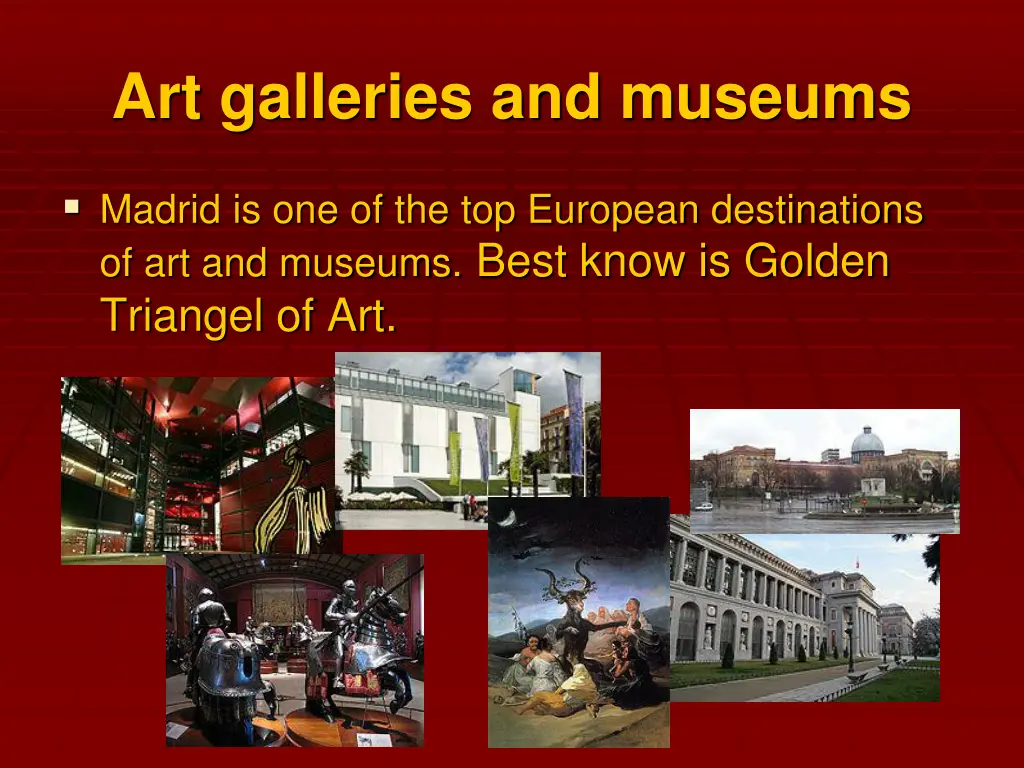 art galleries and museums