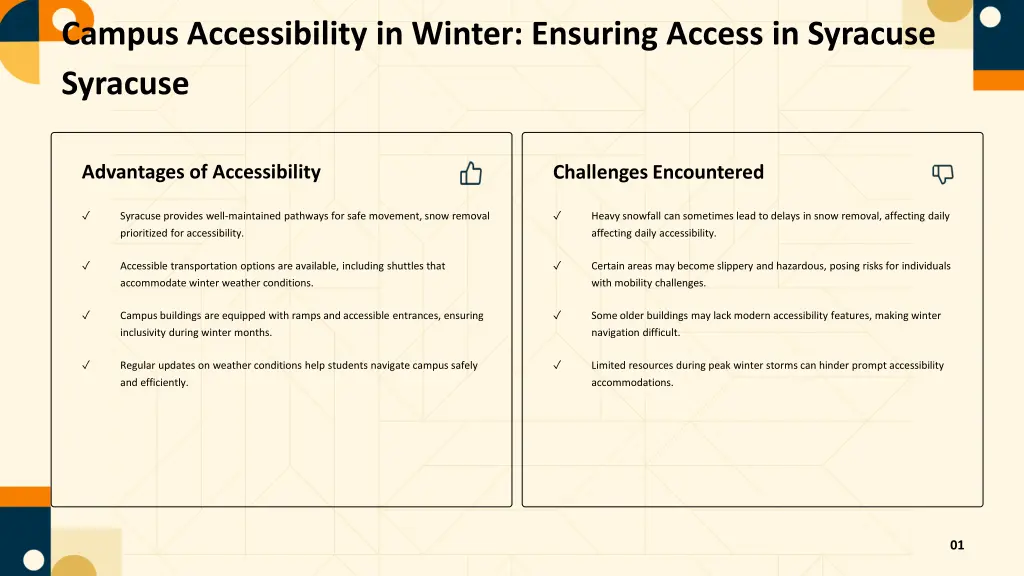 campus accessibility in winter ensuring access