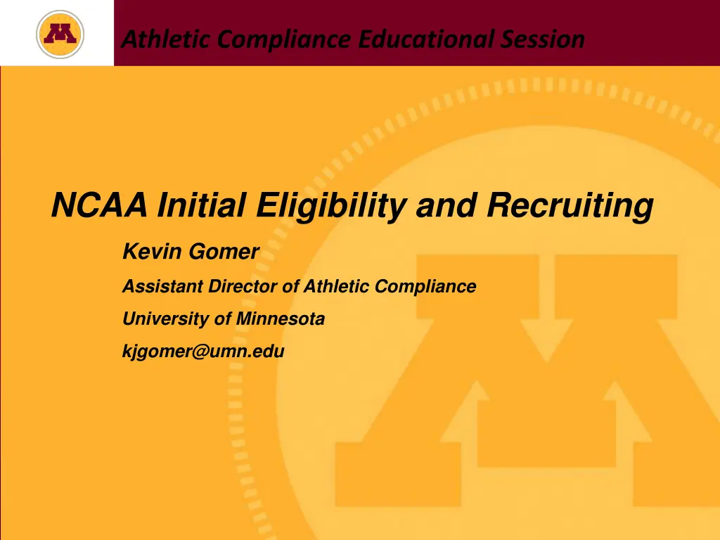 athletic compliance educational session 1
