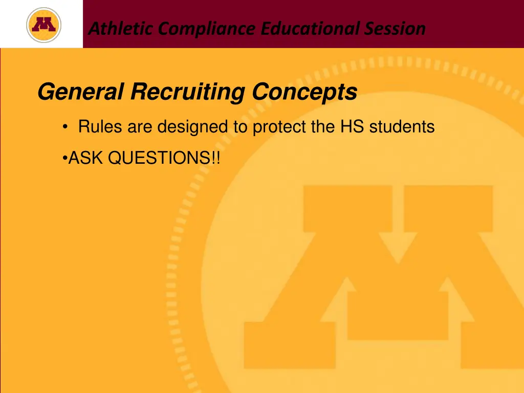 athletic compliance educational session 17