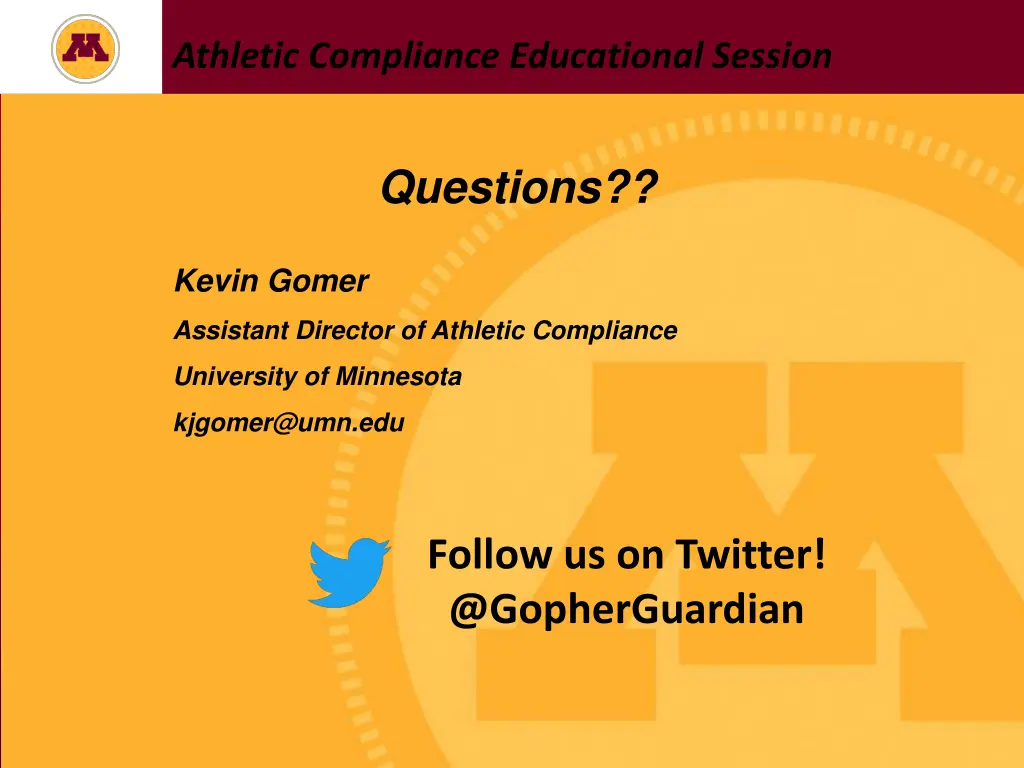 athletic compliance educational session 22