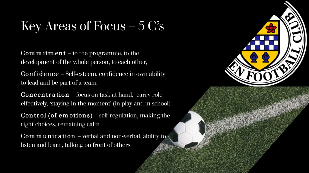 key areas of focus 5 c s