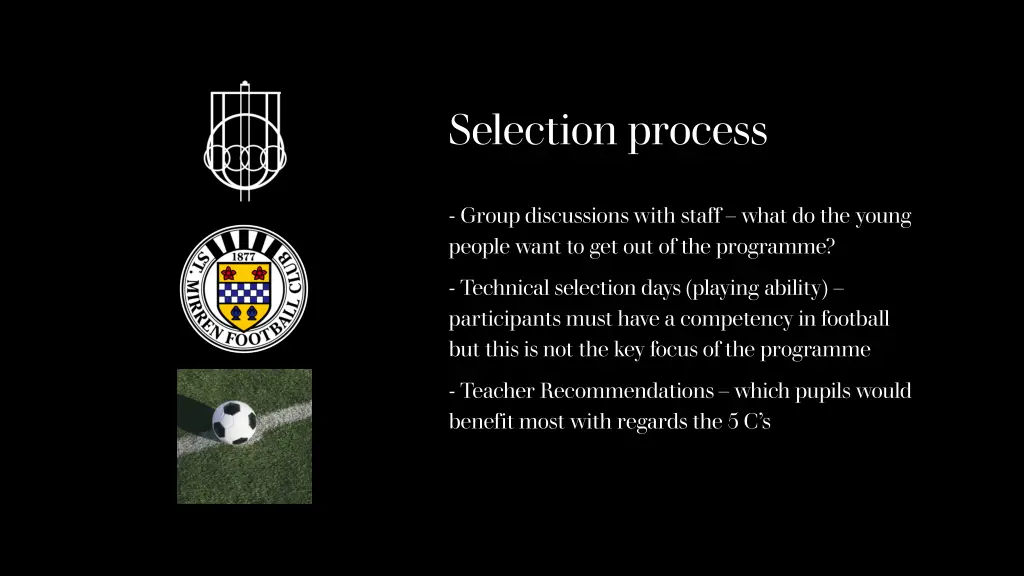 selection process