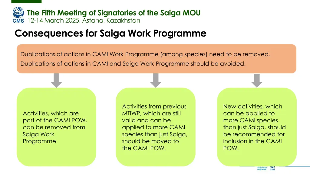 the fifth meeting of signatories of the saiga 1
