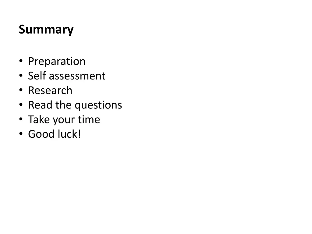 summary