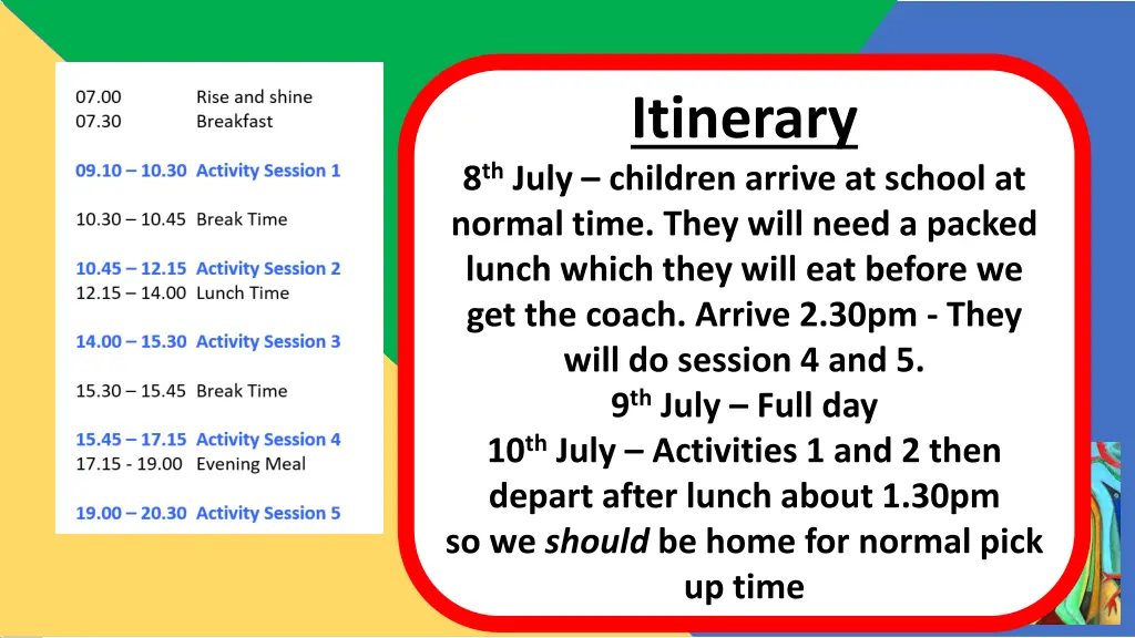 itinerary