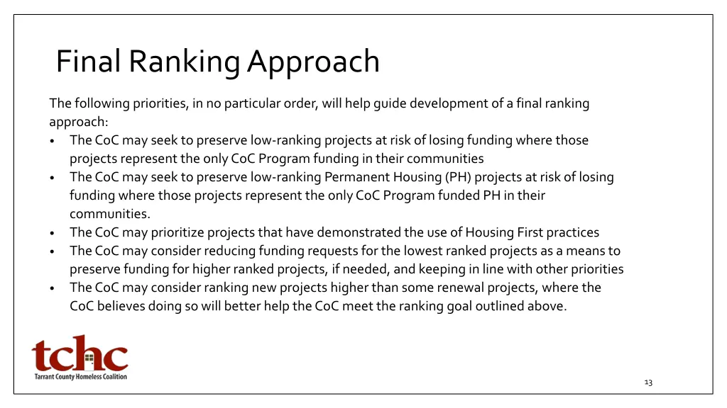 final ranking approach