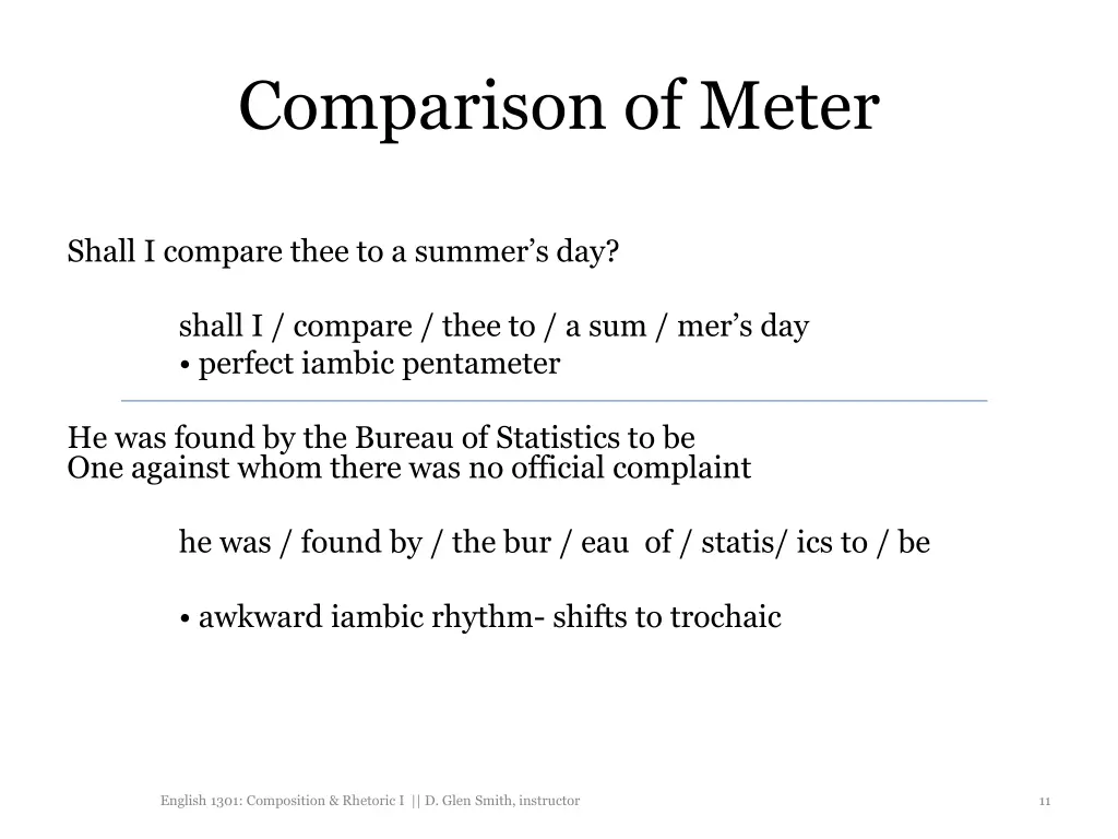 comparison of meter