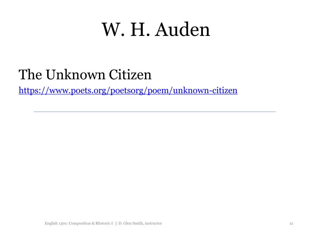 w h auden