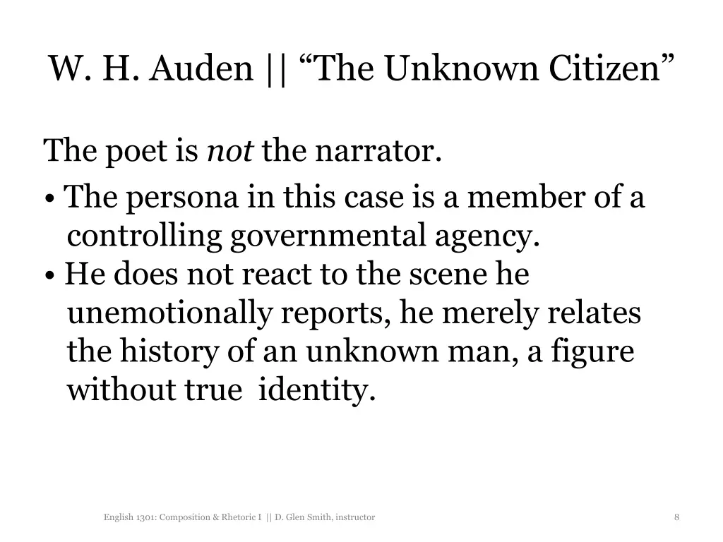 w h auden the unknown citizen 1
