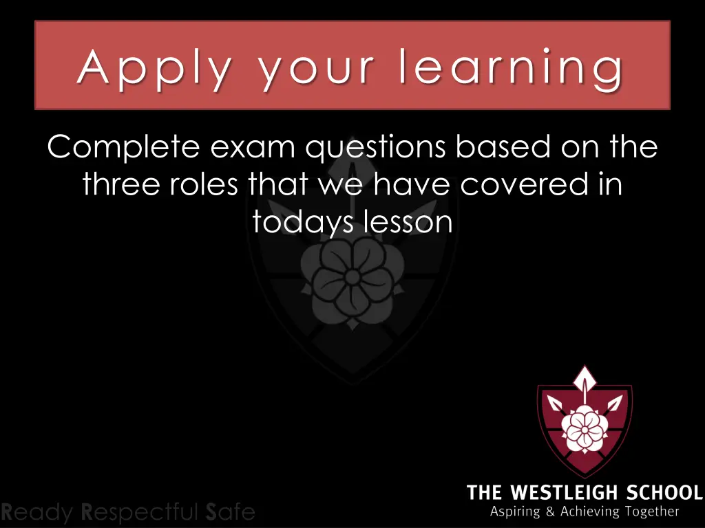 apply your learning