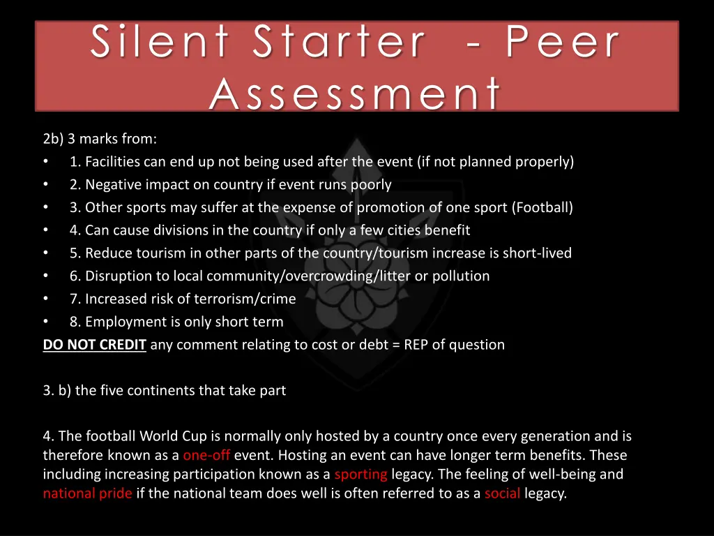 silent starter peer assessment 1