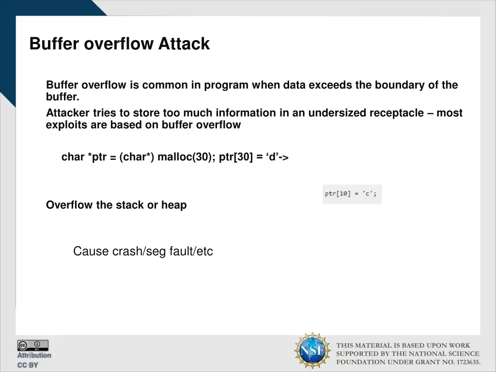 buffer overflow attack