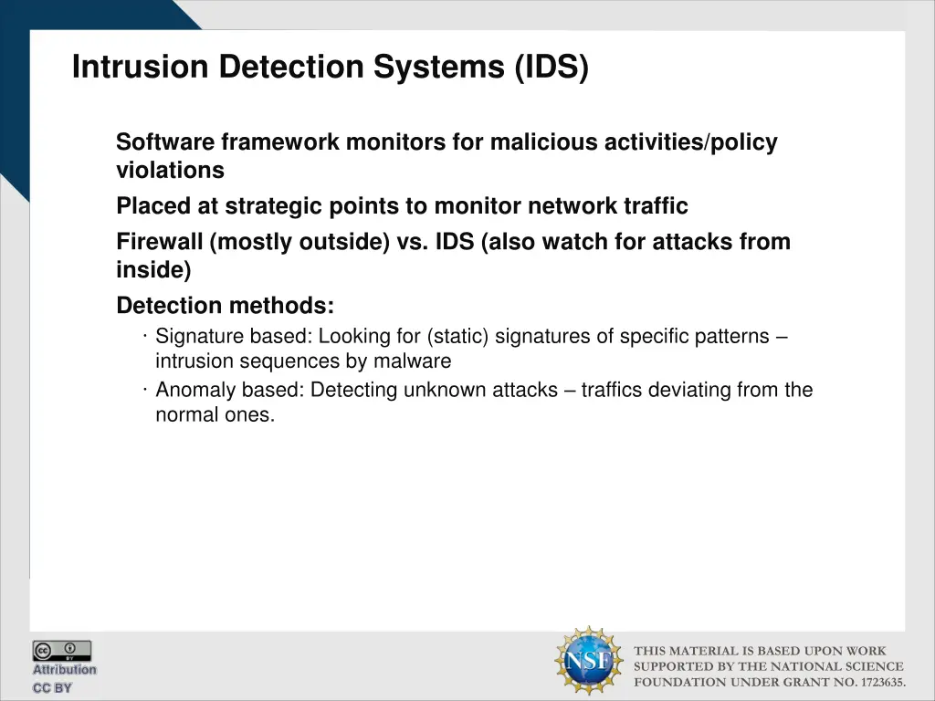 intrusion detection systems ids