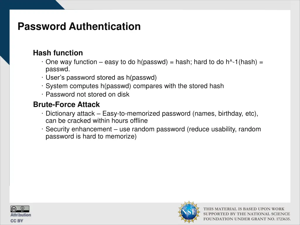 password authentication 1