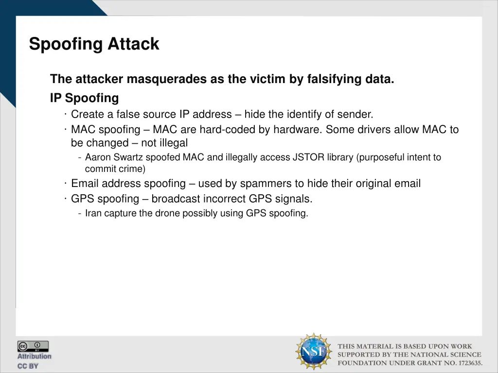 spoofing attack