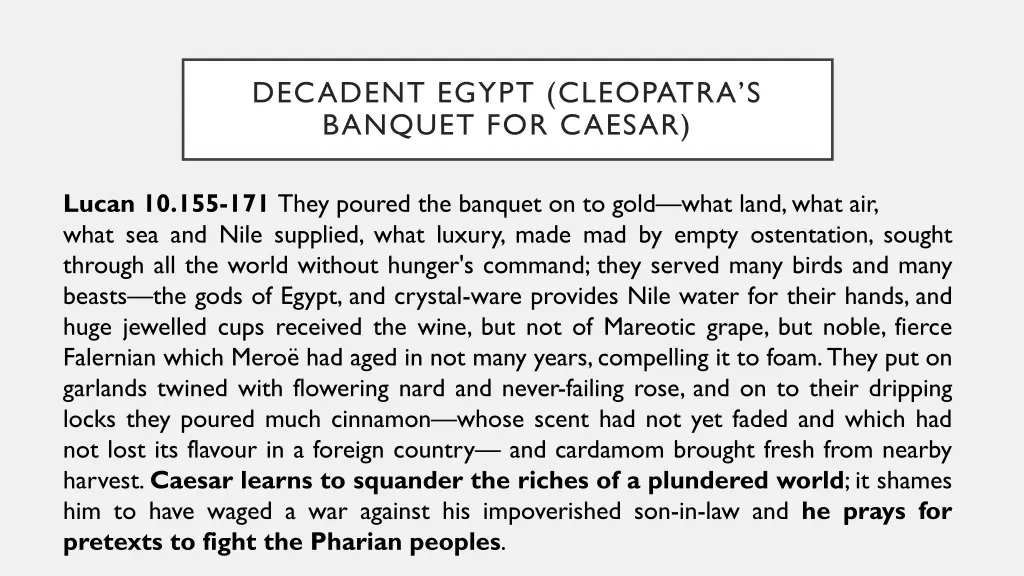 decadent egypt cleopatra s banquet for caesar