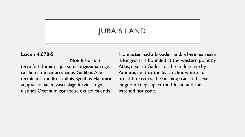 juba s land