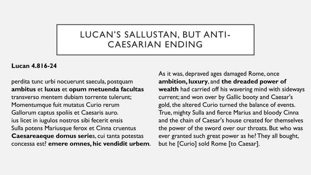 lucan s sallustan but anti caesarian ending