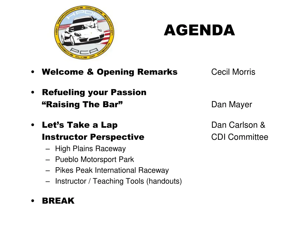 agenda