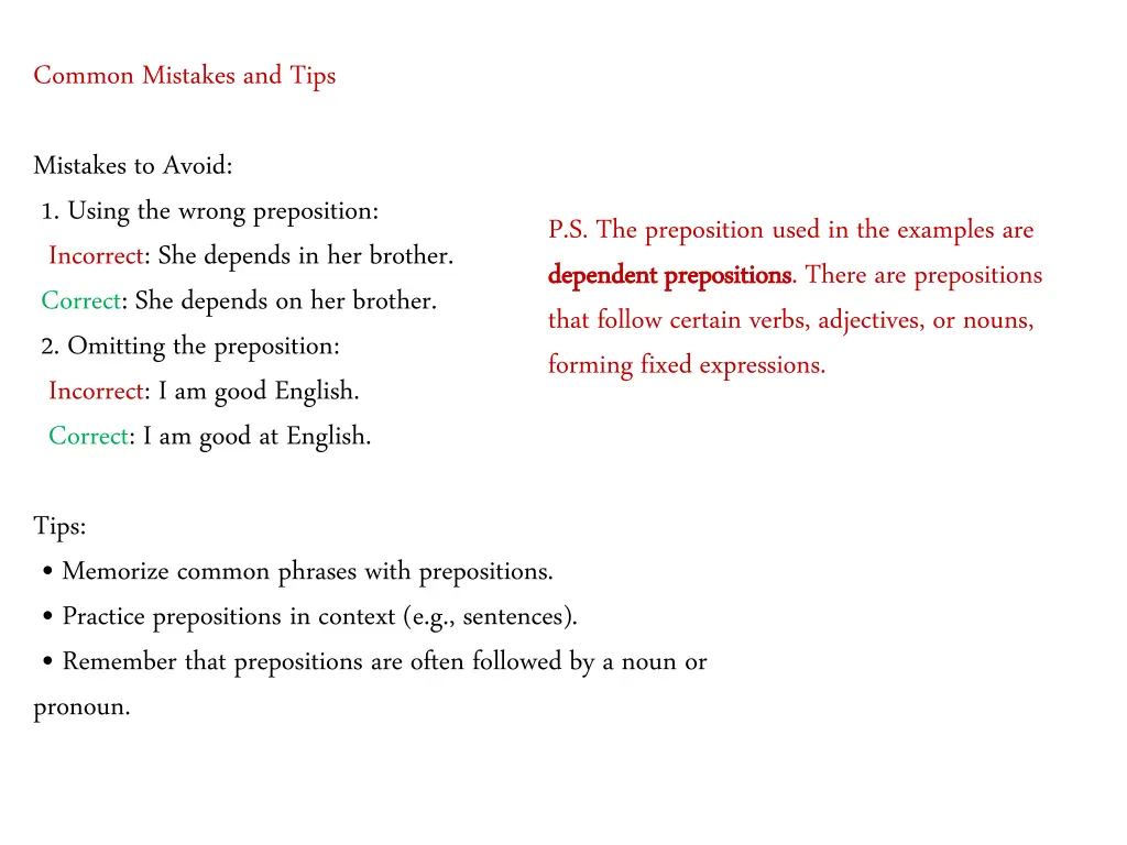 common mistakes and tips