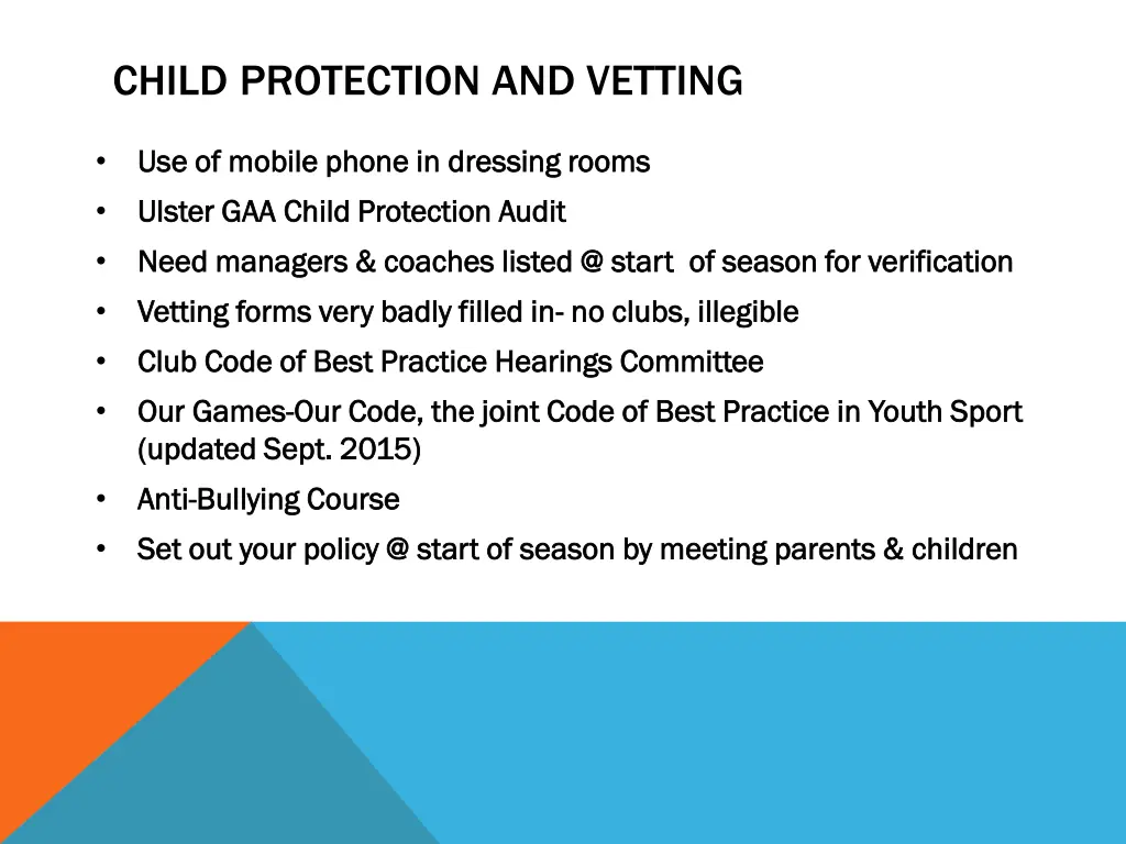 child protection and vetting