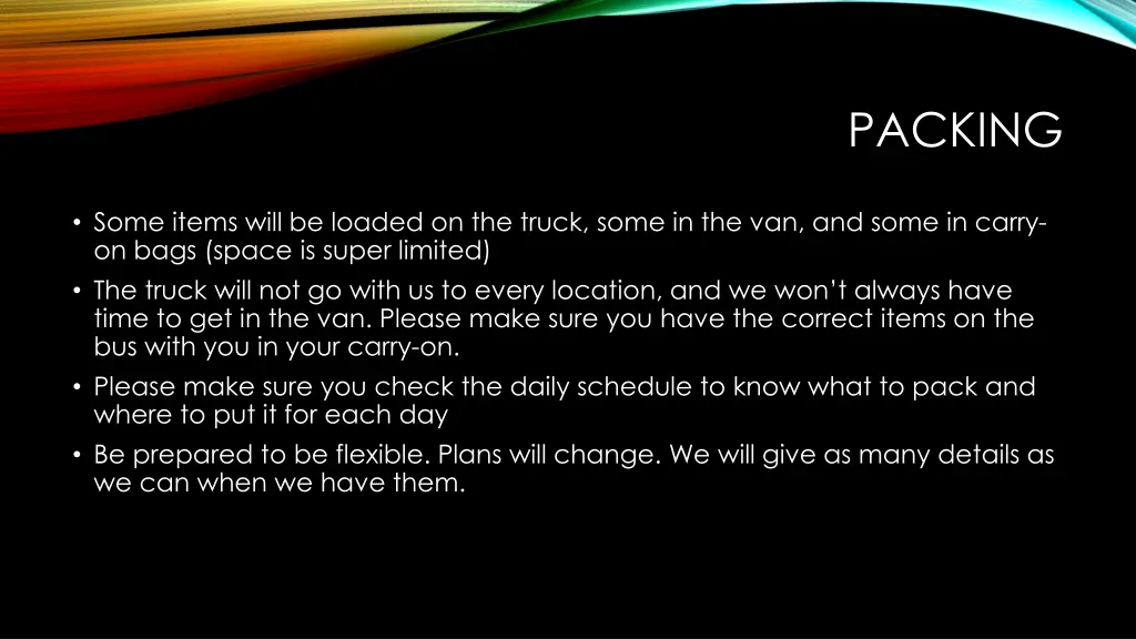 packing