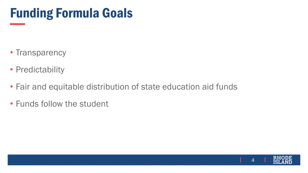 funding formula goals