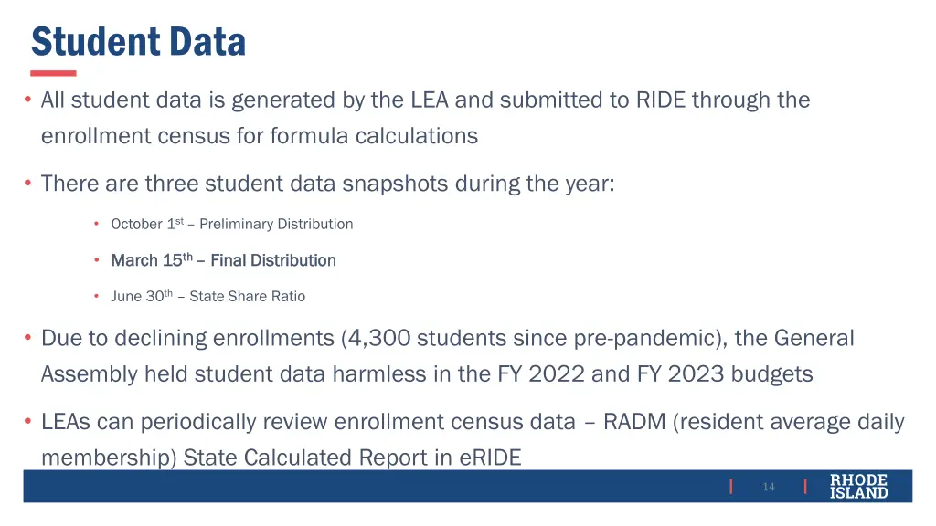 student data