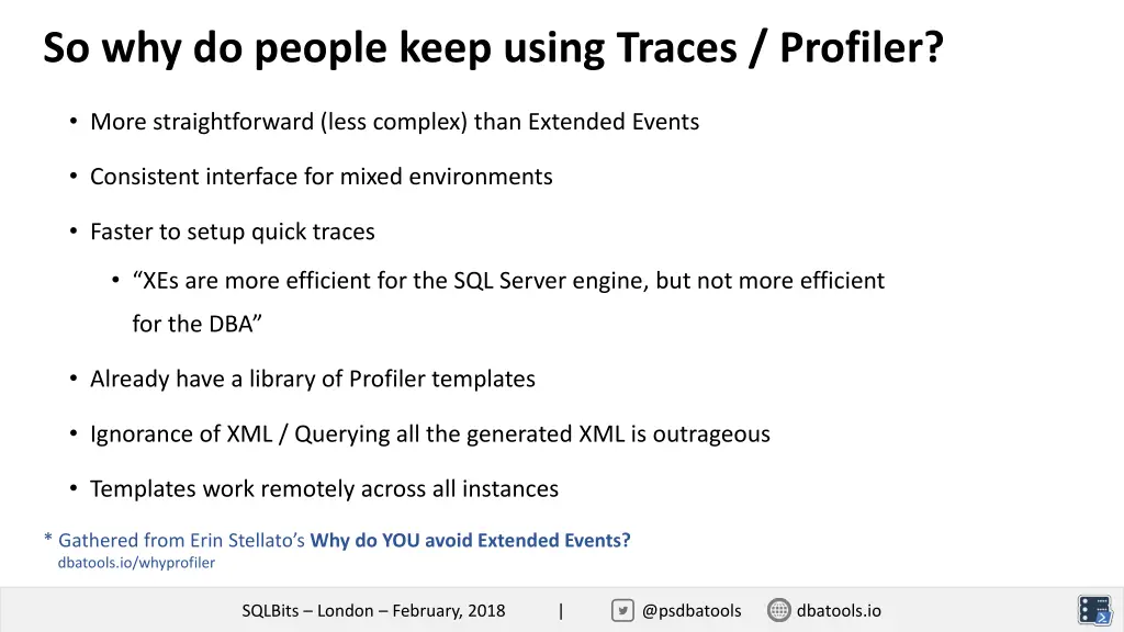 so why do people keep using traces profiler