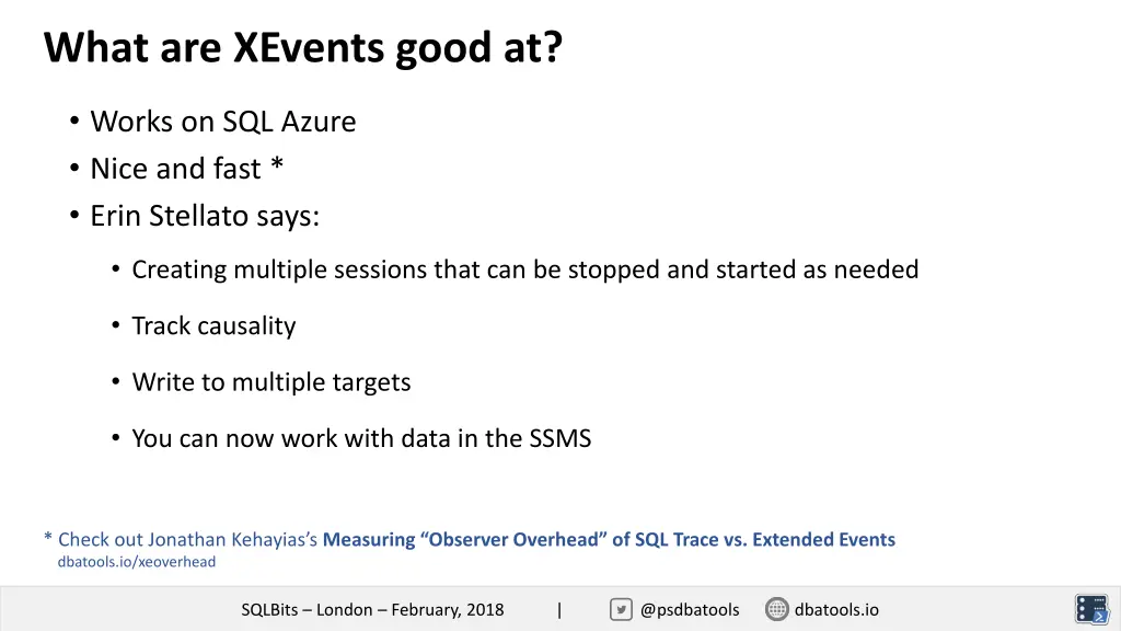 what are xevents good at 1