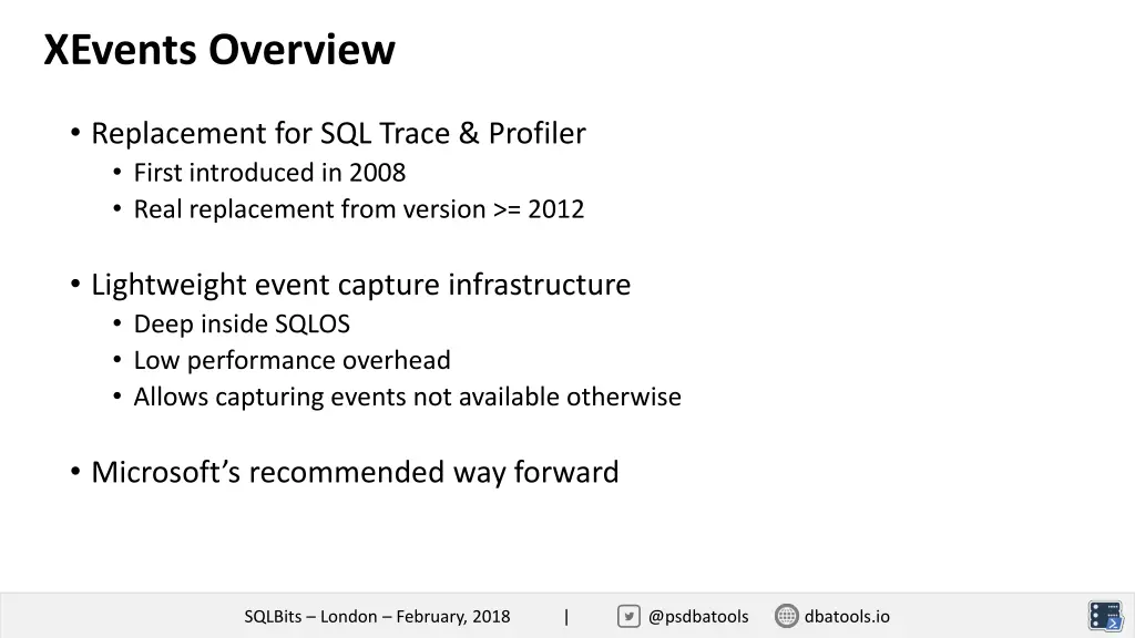 xevents overview